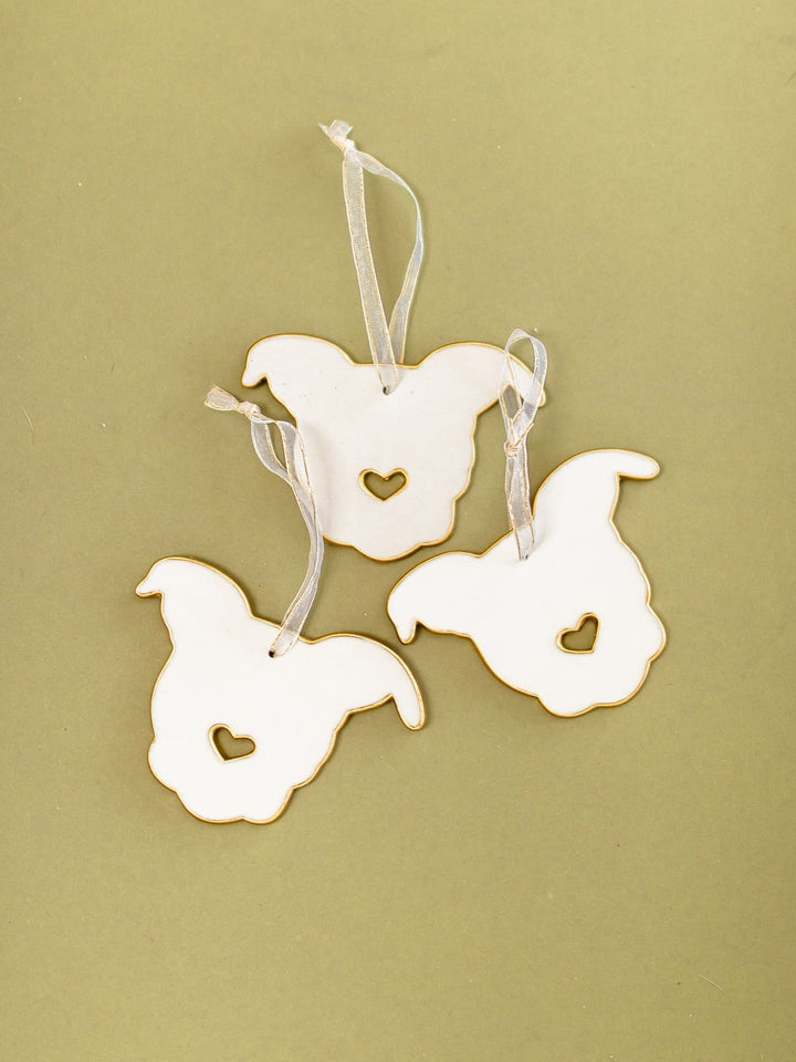 Hand Painted Gold Ceramic Pup Ornament The Gentle Pit