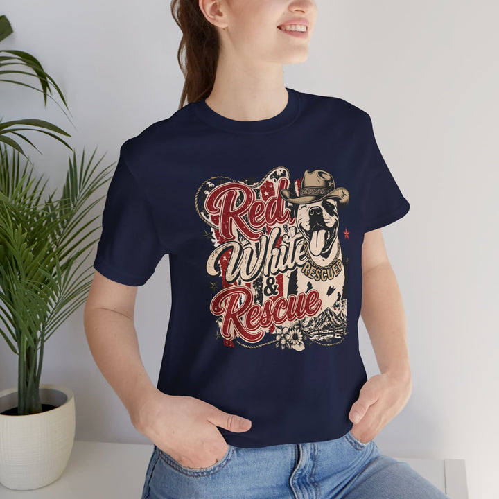 Red White and Rescue Short Sleeve Tee