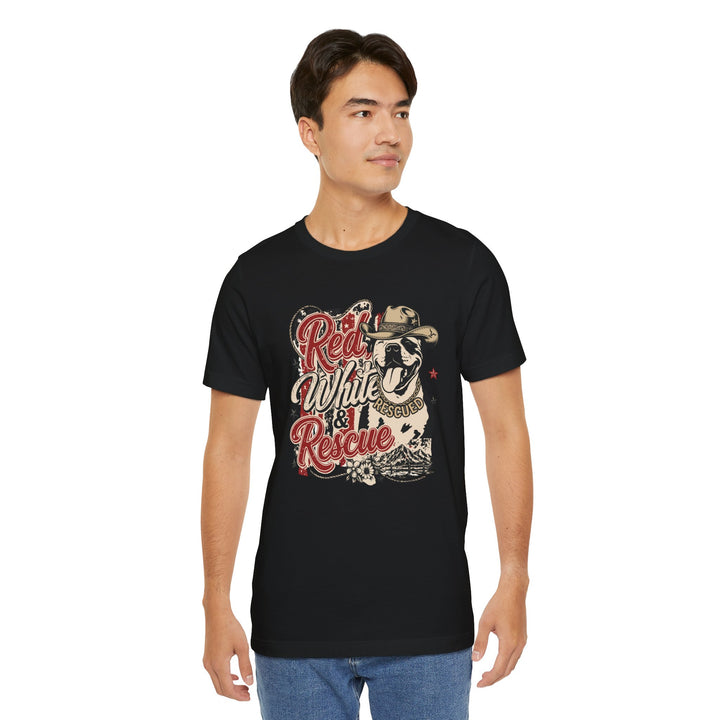 Red White and Rescue Short Sleeve Tee