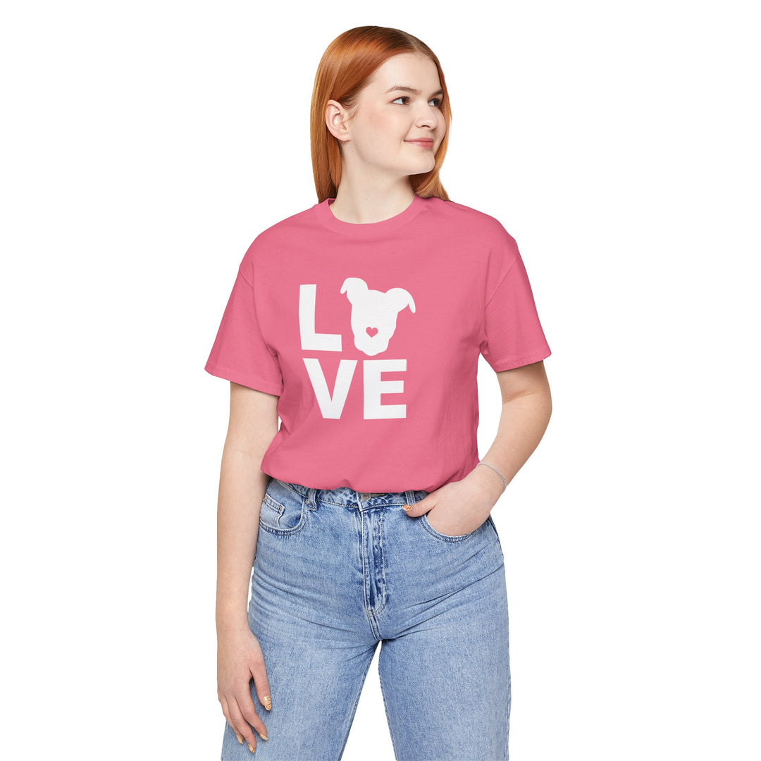 LOVE White Print Unisex T-Shirt