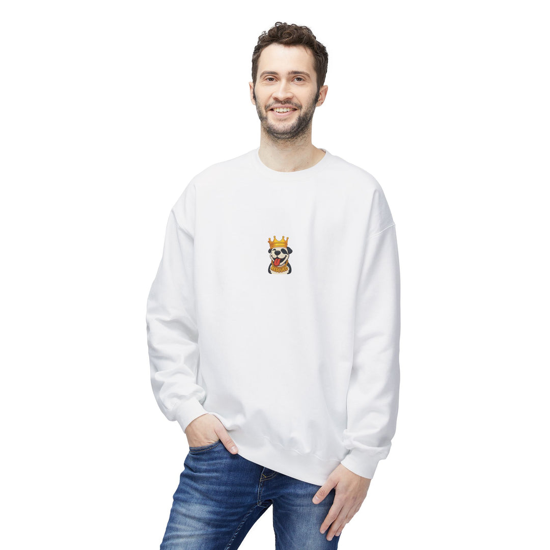 Crowned Pit Emoji Softstyle Fleece Crewneck Sweatshirt