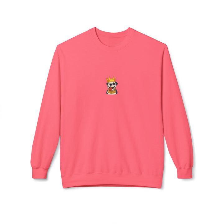 Crowned Pit Emoji Softstyle Fleece Crewneck Sweatshirt