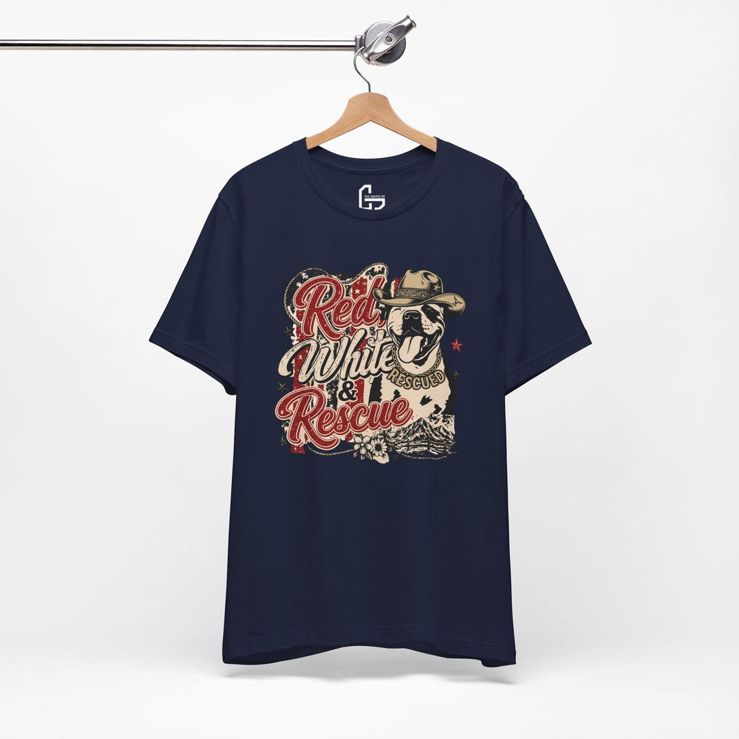 Red White and Rescue Short Sleeve Tee