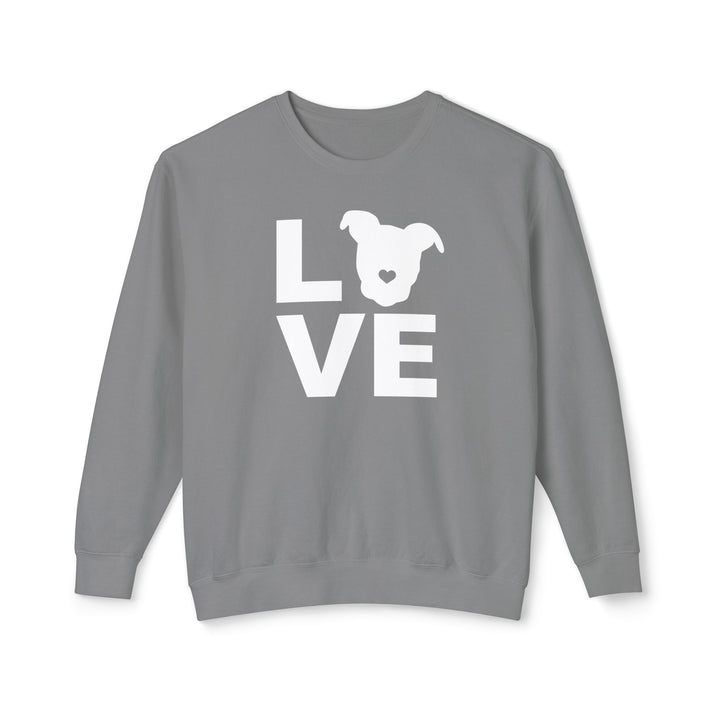 LOVE White Print Unisex Premium Sweatshirt