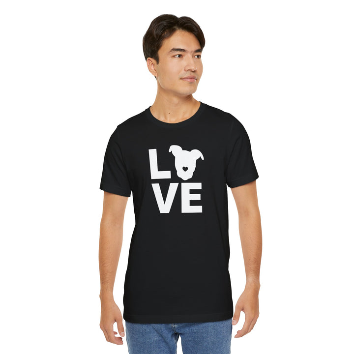 LOVE White Print Unisex T-Shirt