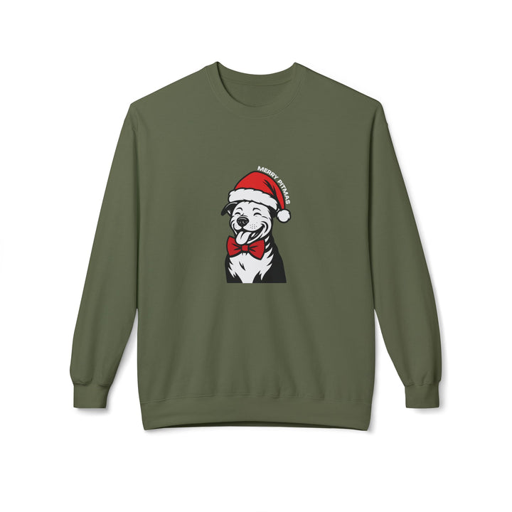 Merry Pitmas V3 Softstyle Fleece Crewneck Sweatshirt