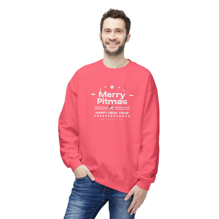 Merry Pitmas V5 Softstyle Fleece Crewneck Sweatshirt