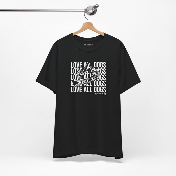 Love All Dogs Illussion Unisex Short Sleeve T-shirt