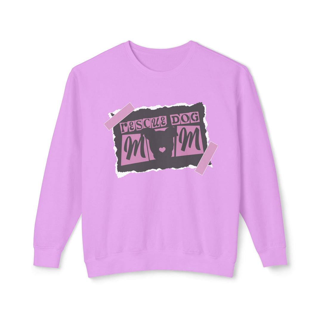 Rescue Dog Mom Paper Style Unisex Premium Sweatshirt