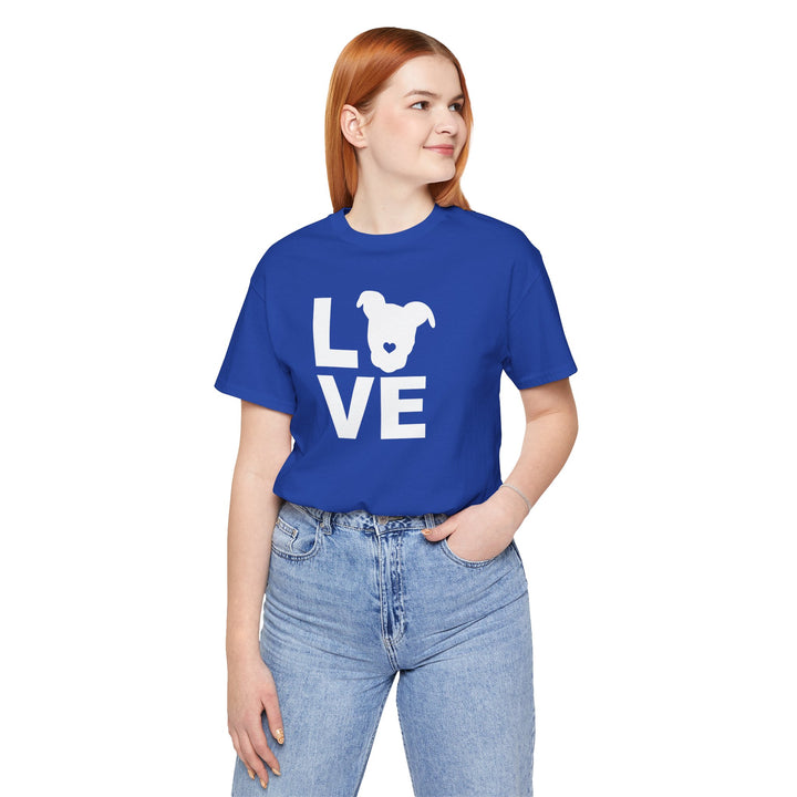 LOVE White Print Unisex T-Shirt