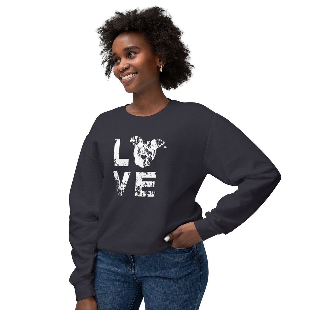 LOVE Distressed Print Unisex Premium Sweatshirt