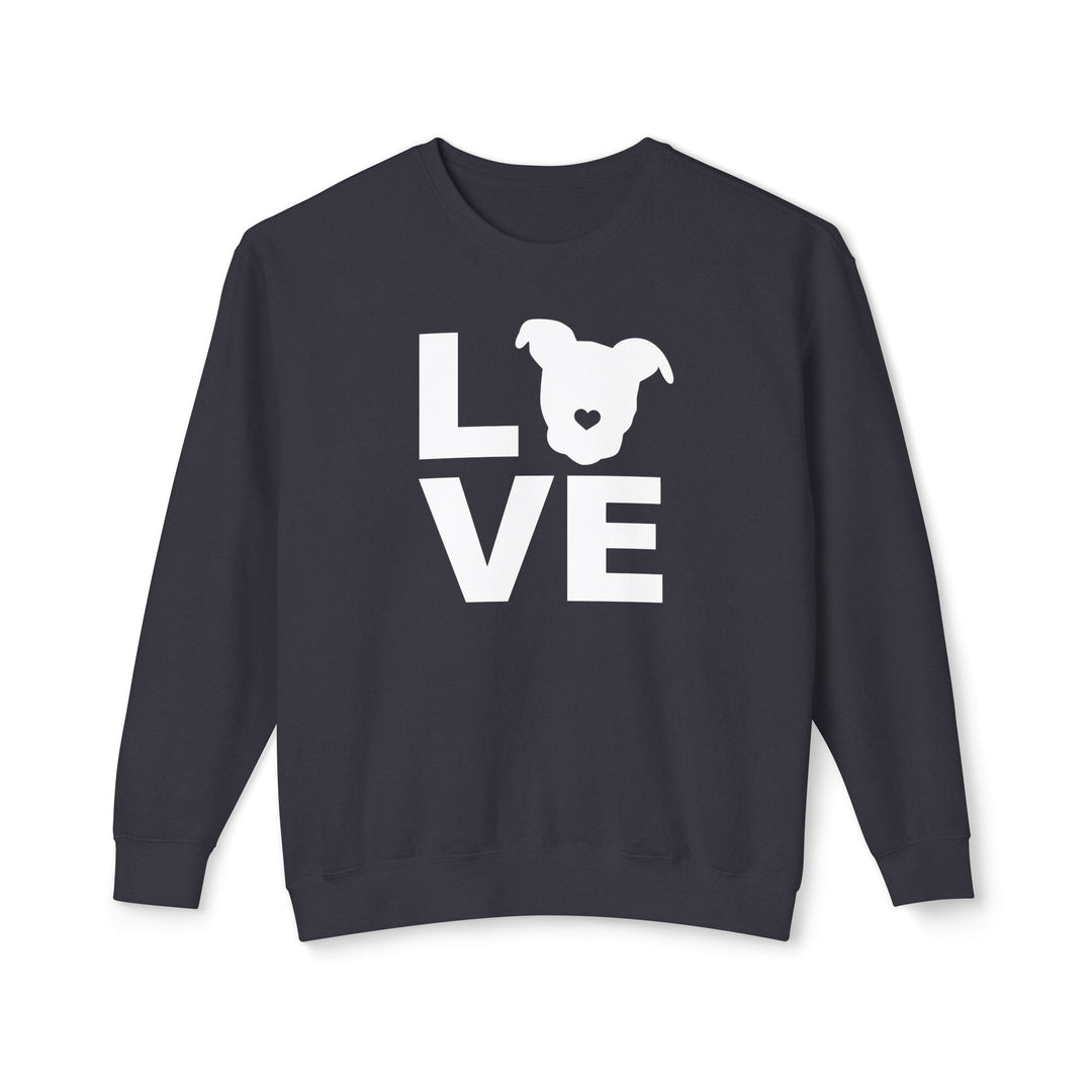 LOVE White Print Unisex Premium Sweatshirt