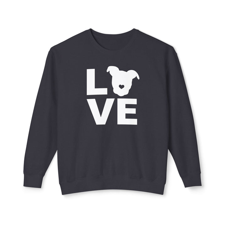 LOVE White Print Unisex Premium Sweatshirt