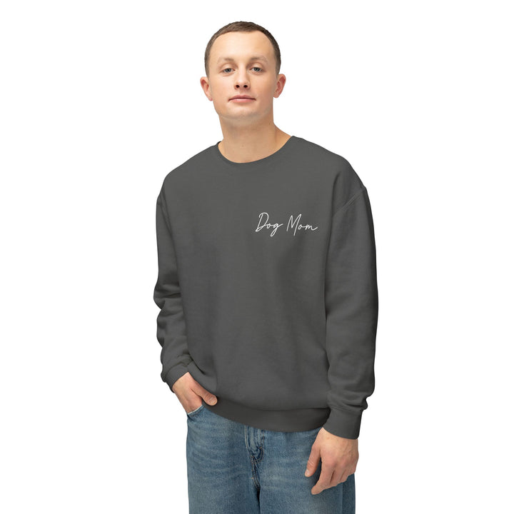 Dog Mom Cursive Unisex Premium Sweatshirt