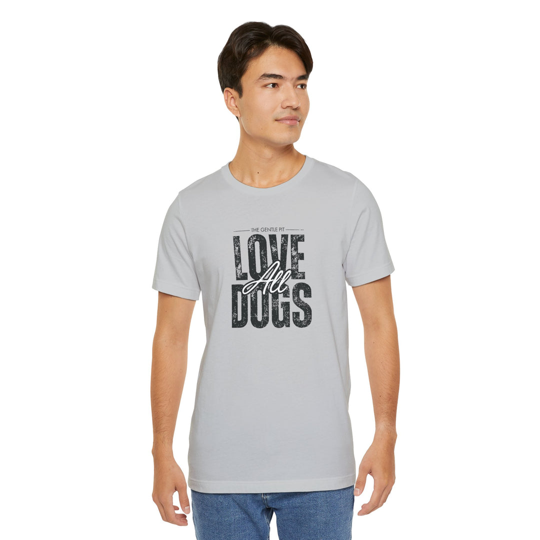 Distressed Love All Dogs Unisex Jersey Short Sleeve Tee