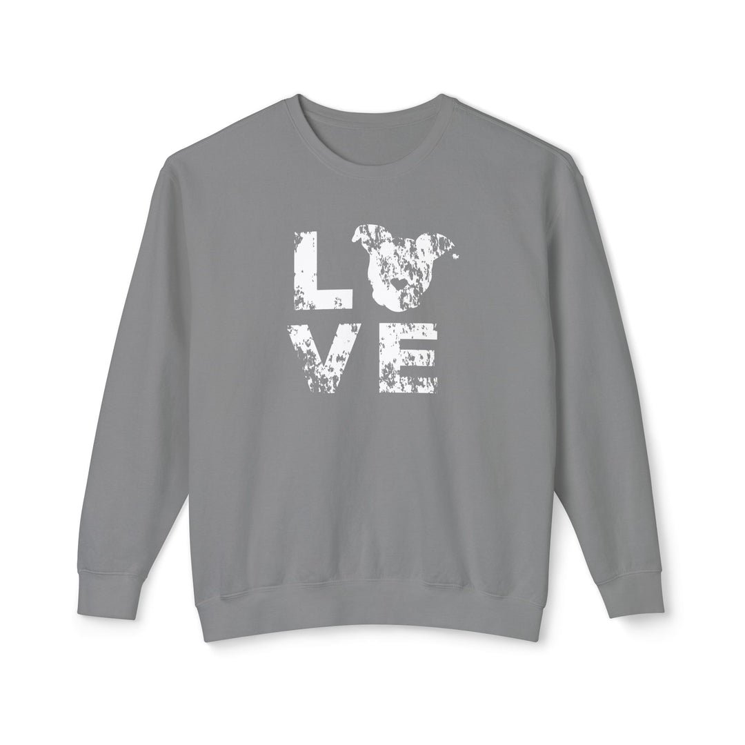 LOVE Distressed Print Unisex Premium Sweatshirt