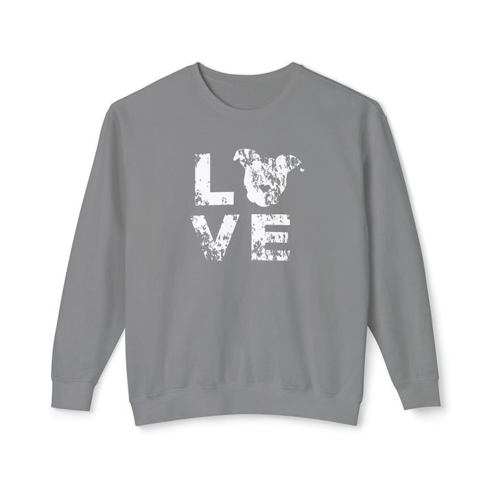 LOVE Distressed Print Unisex Premium Sweatshirt