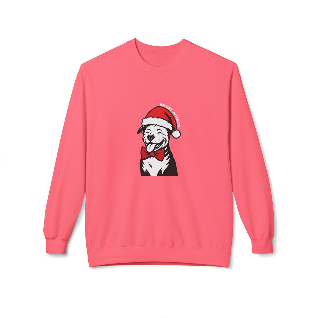 Merry Pitmas V3 Softstyle Fleece Crewneck Sweatshirt