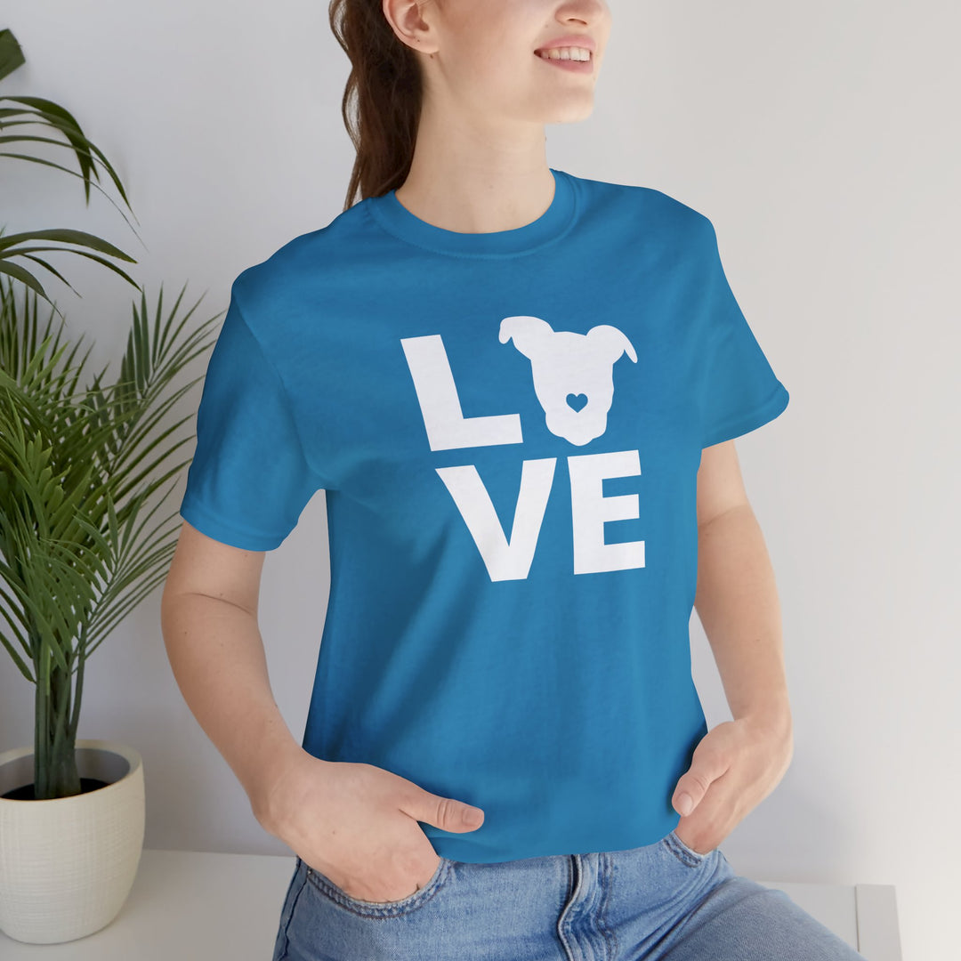 LOVE White Print Unisex T-Shirt