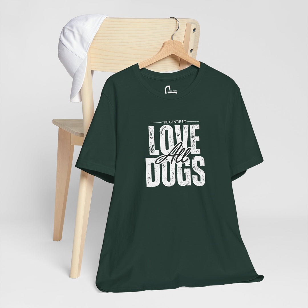 Distressed Love All Dogs Unisex Jersey Short Sleeve Tee