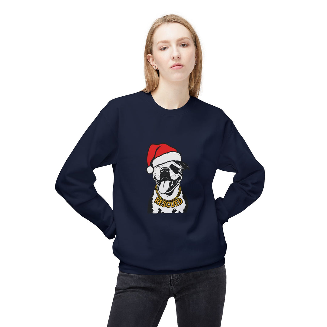 Rescue Pit Christmas Softstyle Fleece Crewneck Sweatshirt