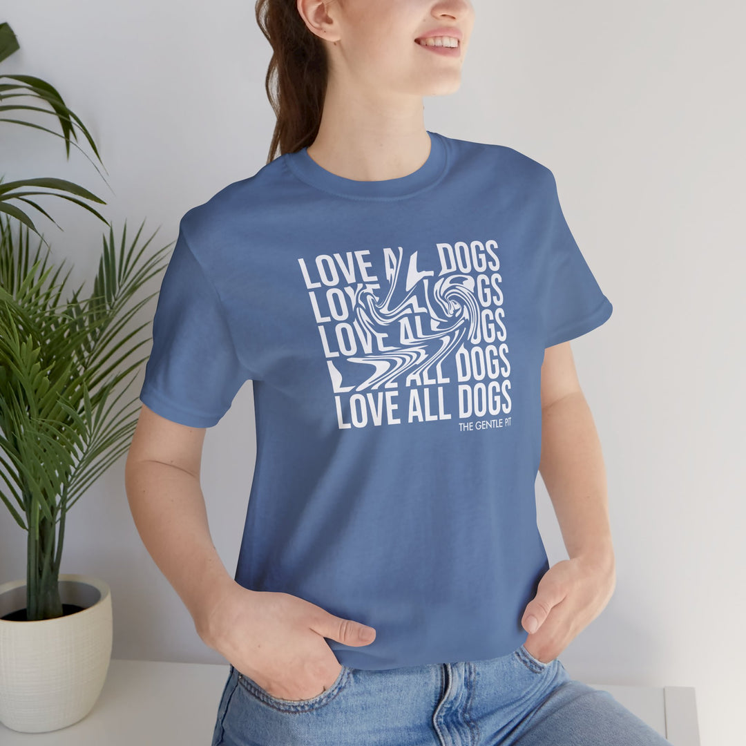 Love All Dogs Illussion Unisex Short Sleeve T-shirt