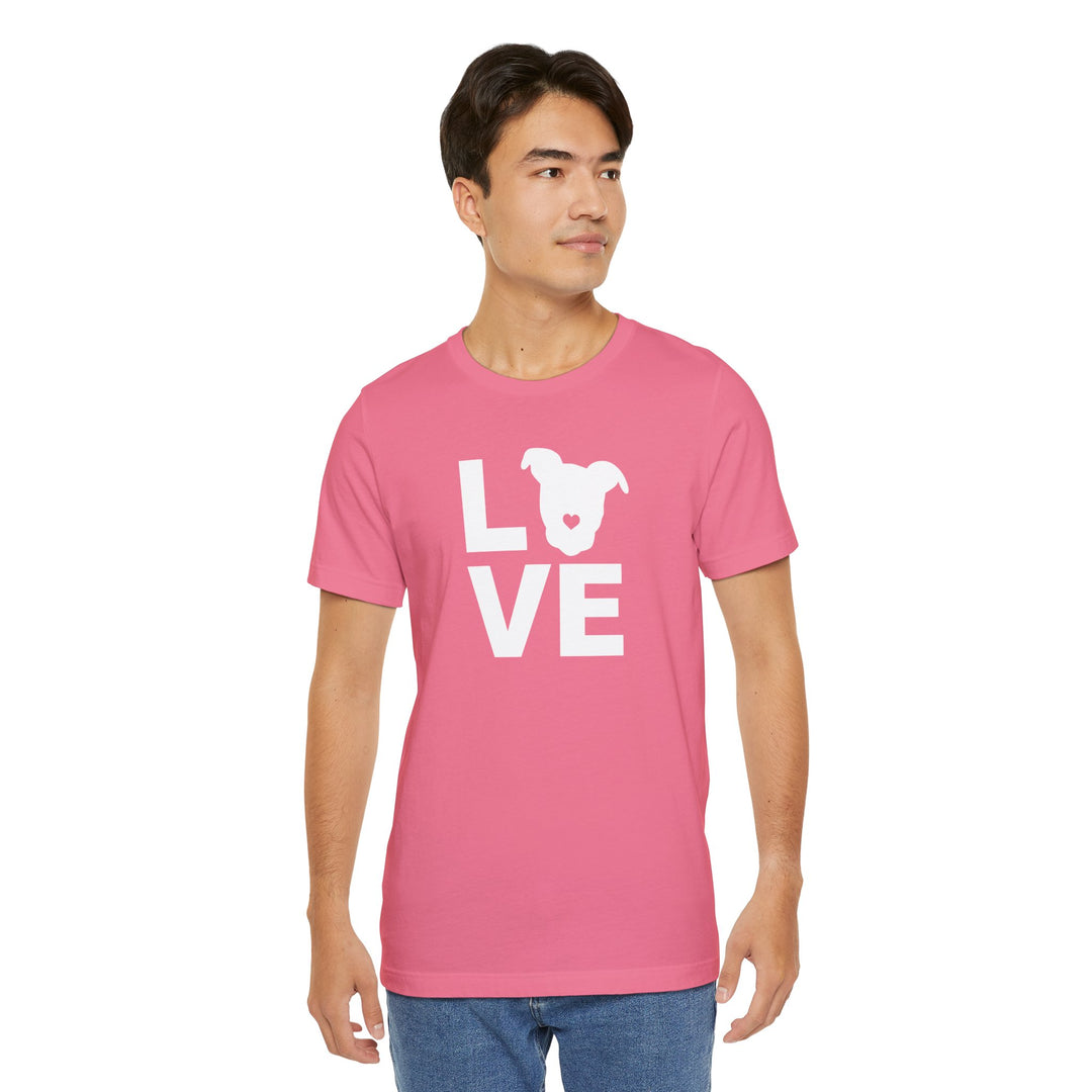 LOVE White Print Unisex T-Shirt