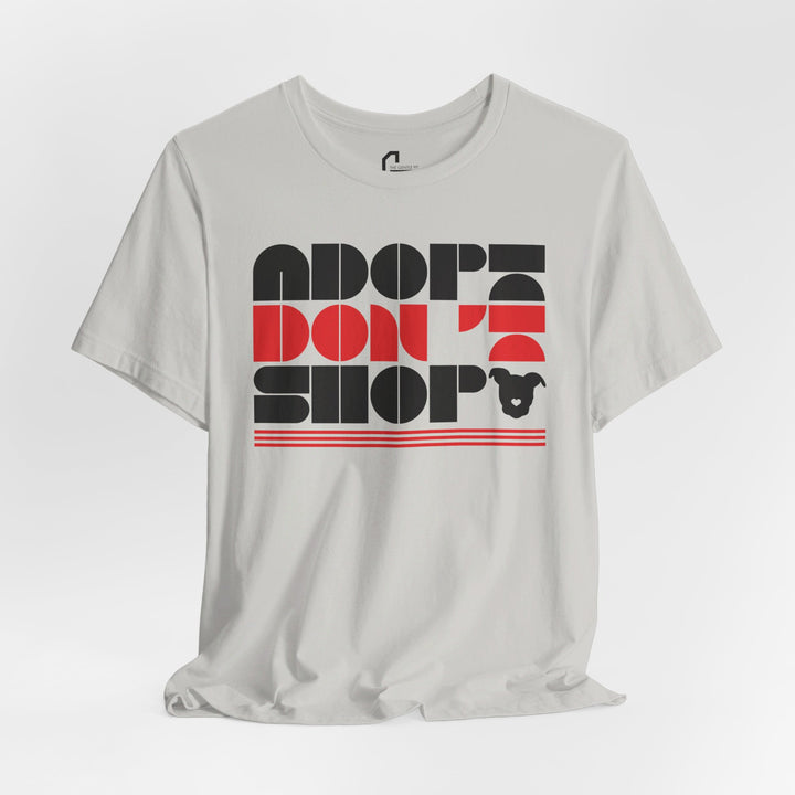 Adopt Don’t Shop Print Design V2 - Unisex Jersey Short Sleeve Tee