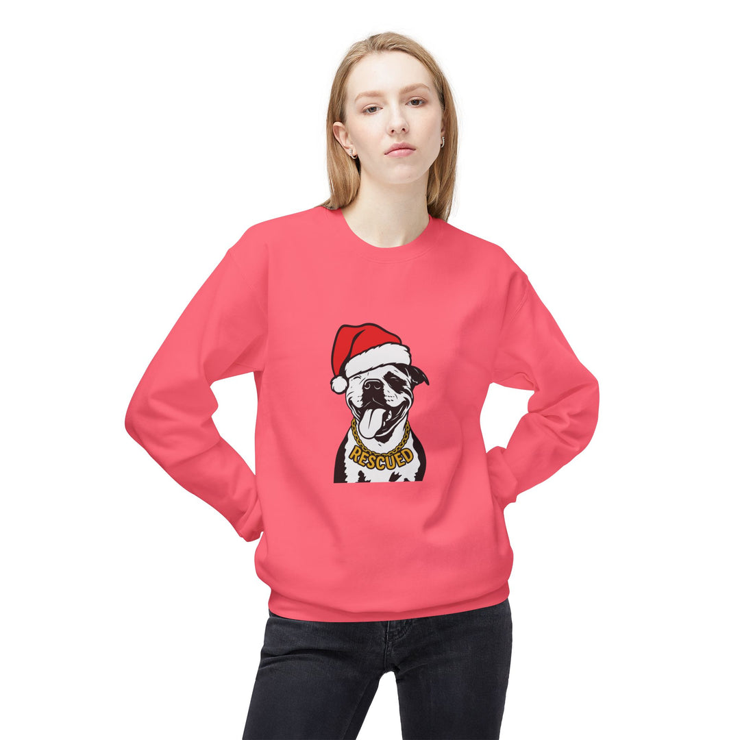 Rescue Pit Christmas Softstyle Fleece Crewneck Sweatshirt