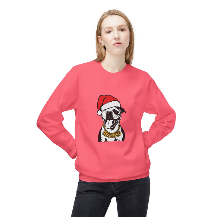 Rescue Pit Christmas Softstyle Fleece Crewneck Sweatshirt