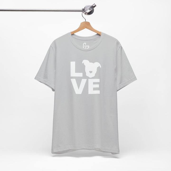 LOVE White Print Unisex T-Shirt