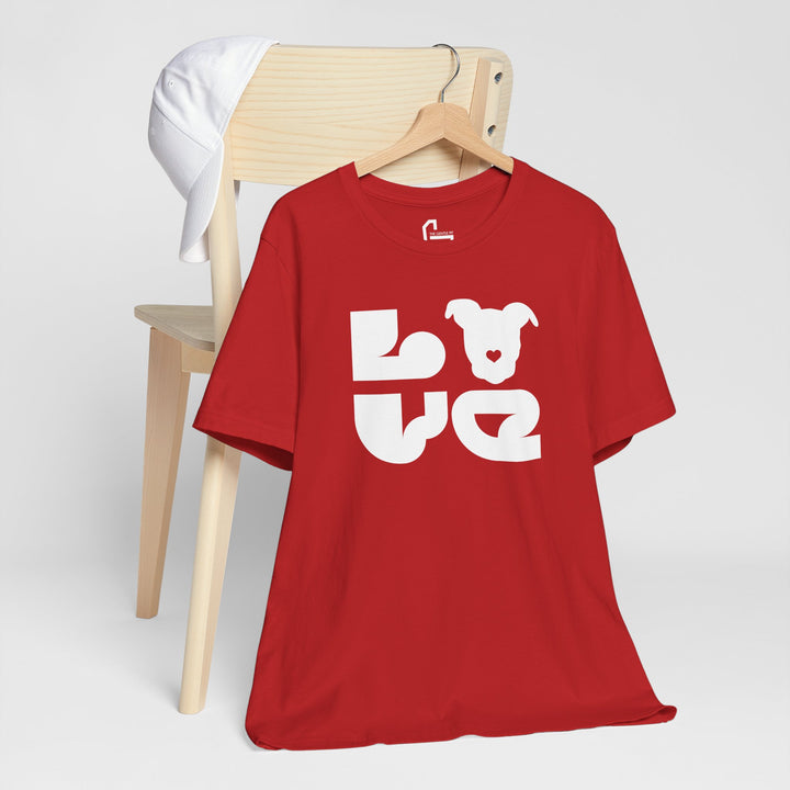 LOVE White Print Design - Unisex Jersey Tee