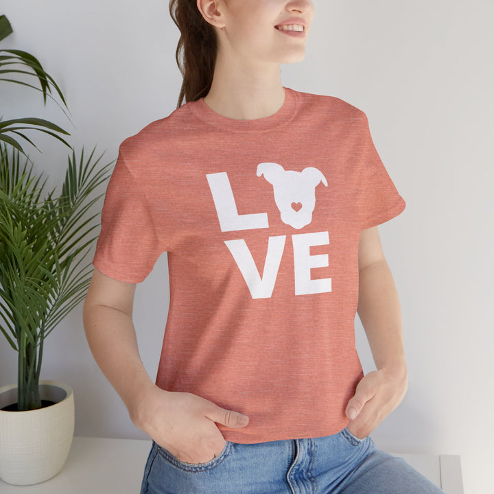 LOVE White Print Unisex T-Shirt