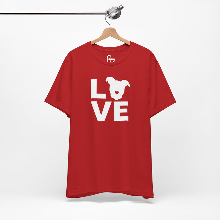 LOVE White Print Unisex T-Shirt