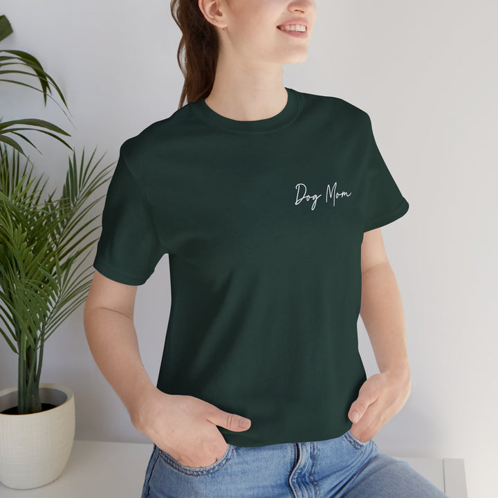 Dog Mom Cursive Unisex Short Sleeve T-shirt