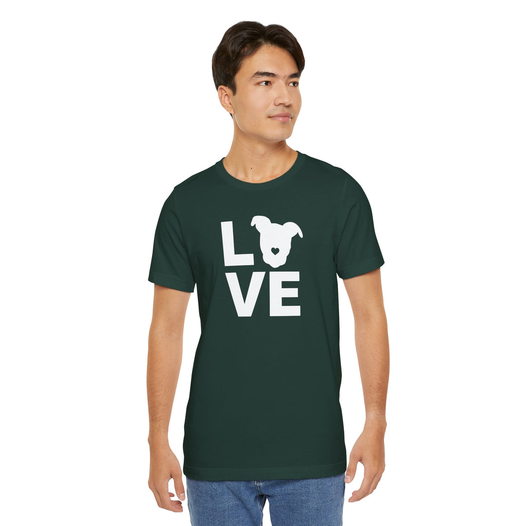 LOVE White Print Unisex T-Shirt