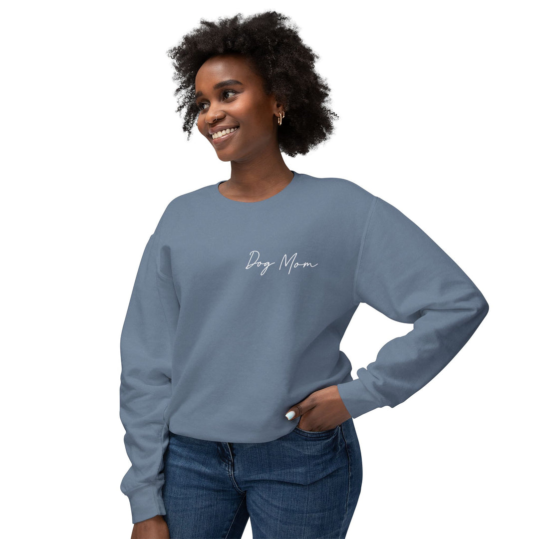 Dog Mom Cursive Unisex Premium Sweatshirt