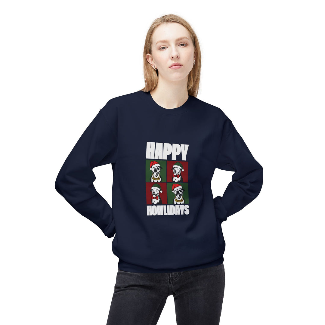 Happy Howlidays 2025 V2 Softstyle Fleece Crewneck Sweatshirt