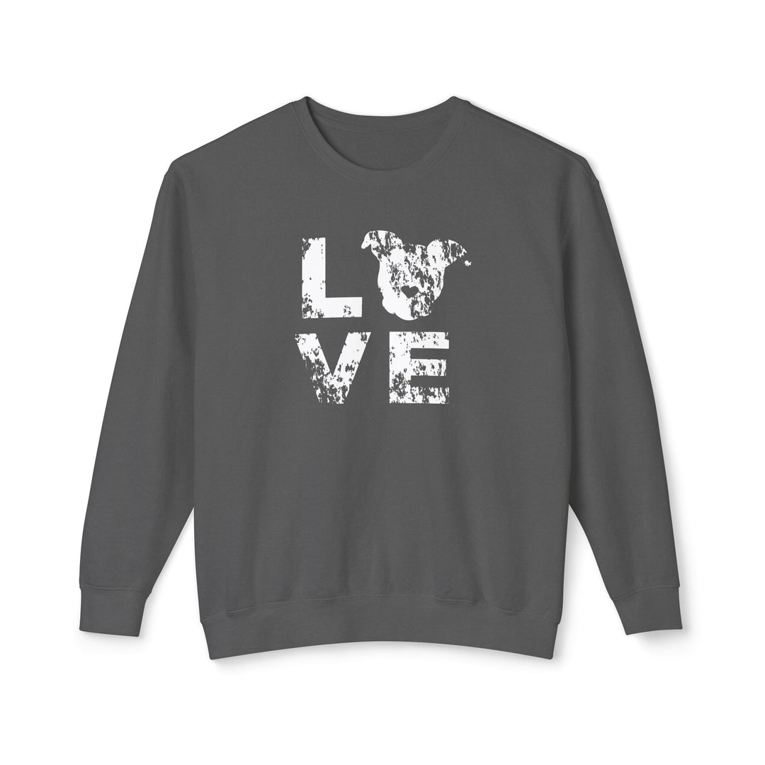 LOVE Distressed Print Unisex Premium Sweatshirt