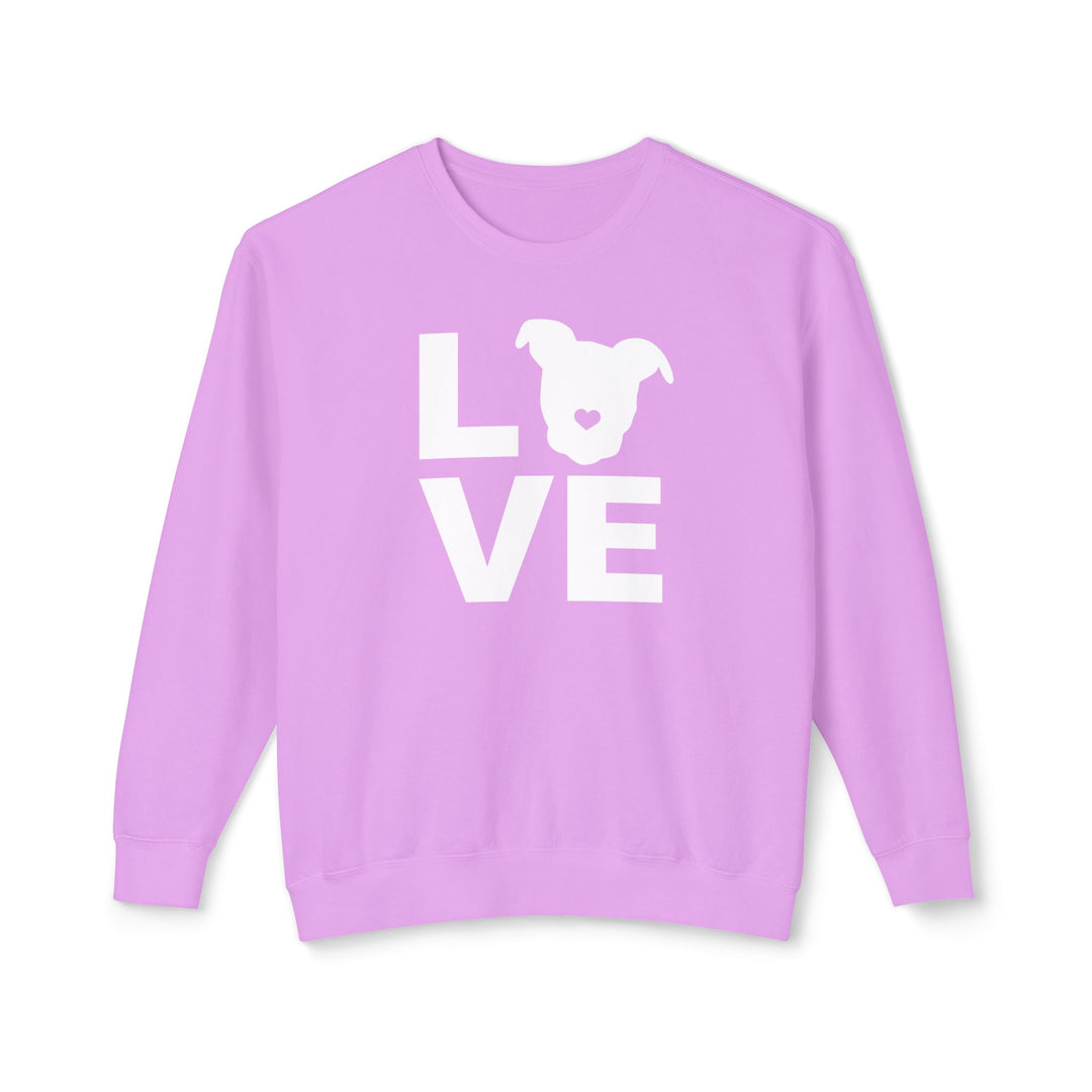 LOVE White Print Unisex Premium Sweatshirt