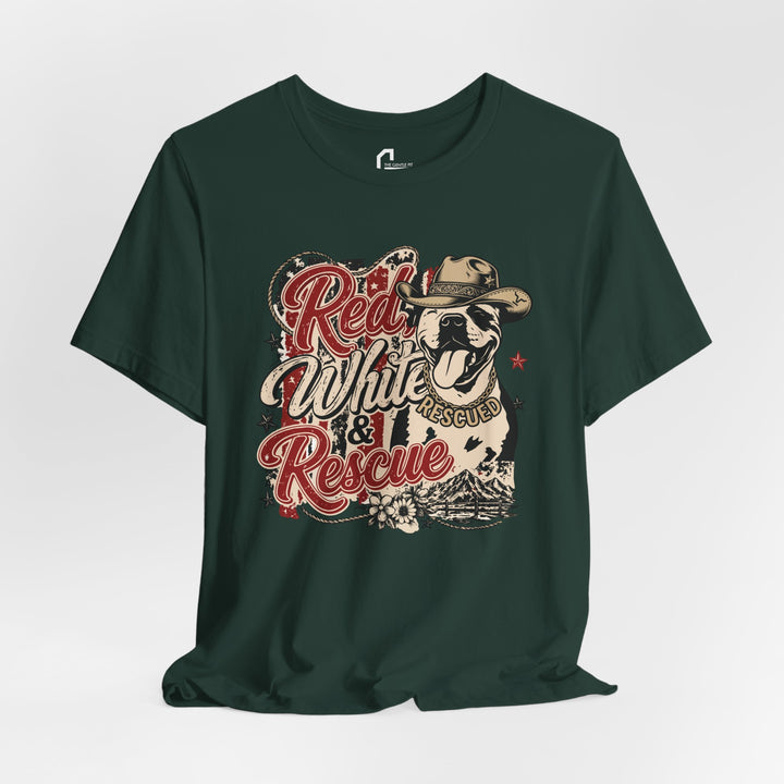 Red White and Rescue Short Sleeve Tee