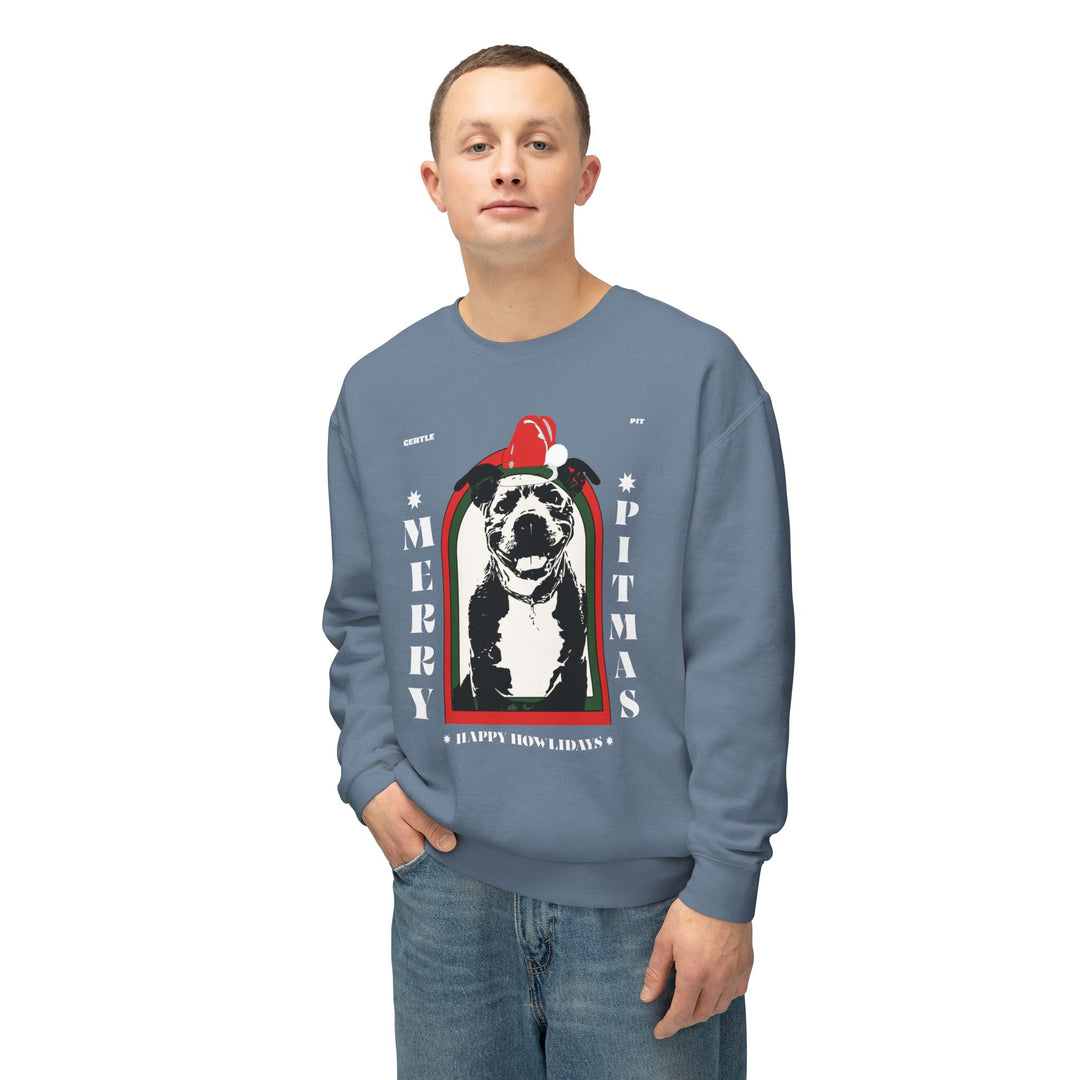 Merry Pitmas & Happy Howlidays Unisex Premium Sweatshirt