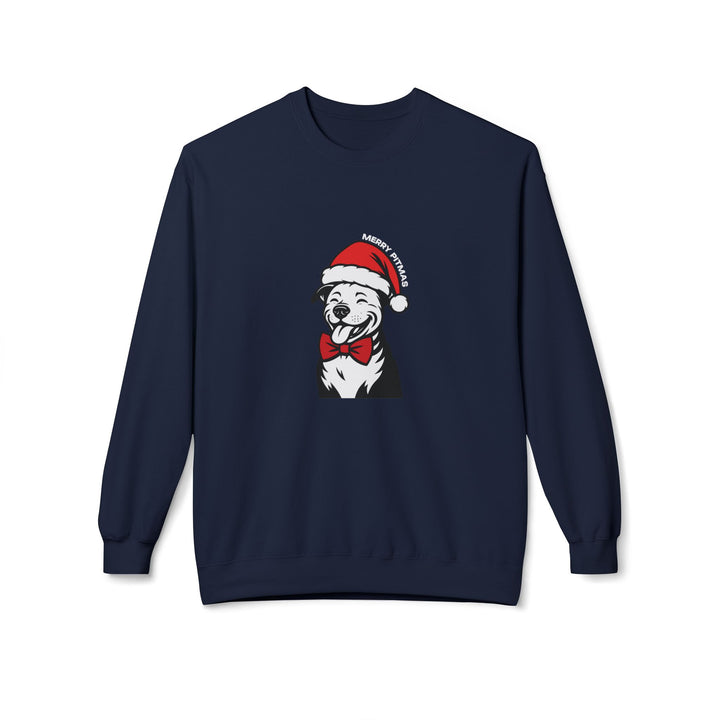 Merry Pitmas V3 Softstyle Fleece Crewneck Sweatshirt