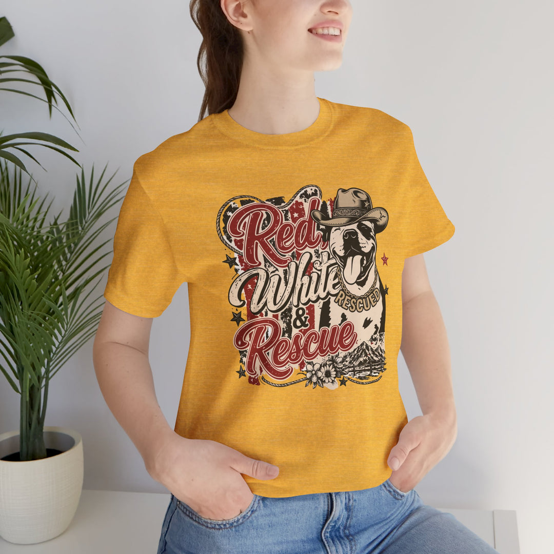Red White and Rescue Short Sleeve Tee