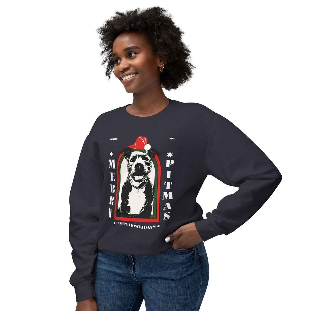 Merry Pitmas & Happy Howlidays Unisex Premium Sweatshirt