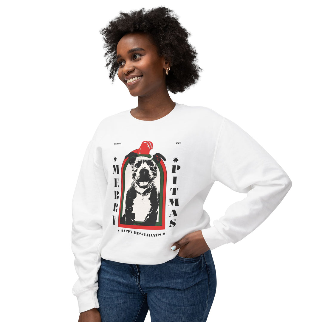 Merry Pitmas & Happy Howlidays Unisex Premium Sweatshirt