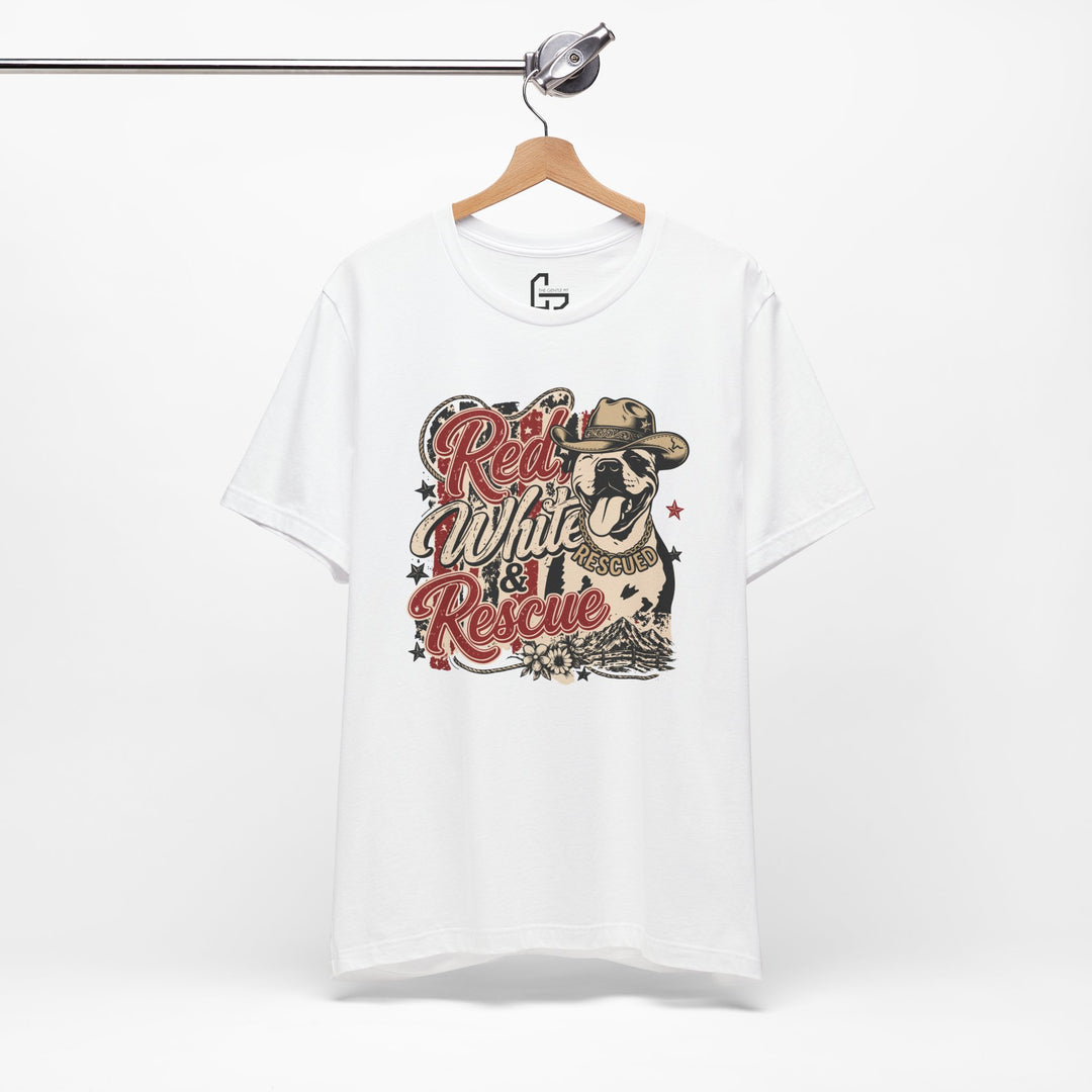 Red White and Rescue Short Sleeve Tee