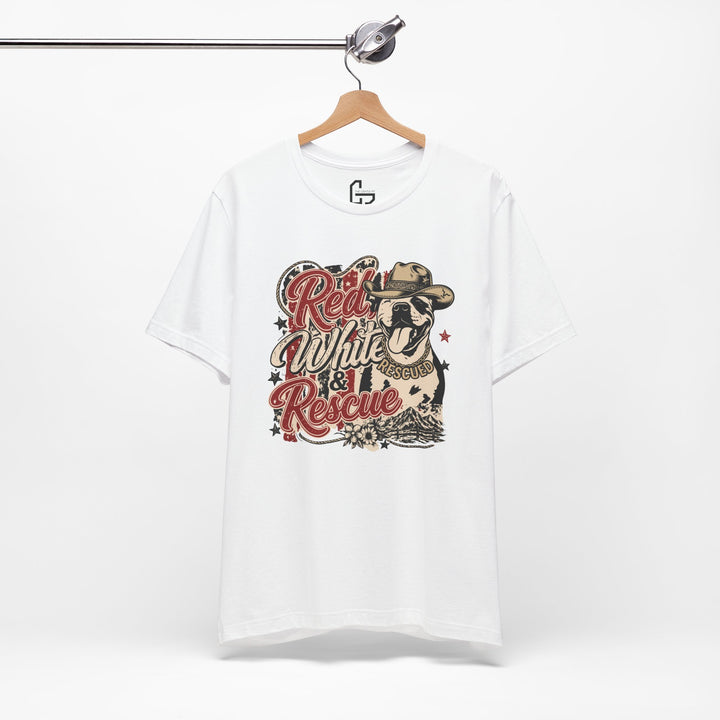 Red White and Rescue Short Sleeve Tee