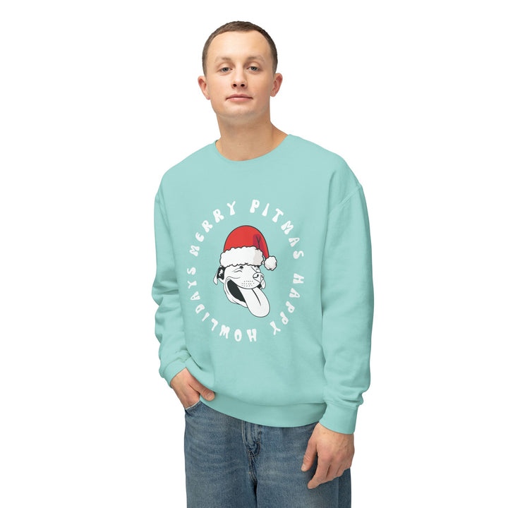 Merry Pitmas & Happy Howlidays Unisex Premium Sweatshirt