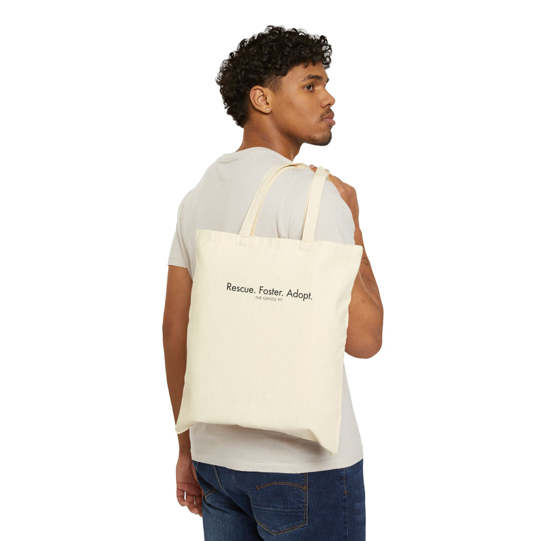 Rescue. Foster. Adopt Cotton Canvas Tote Bag